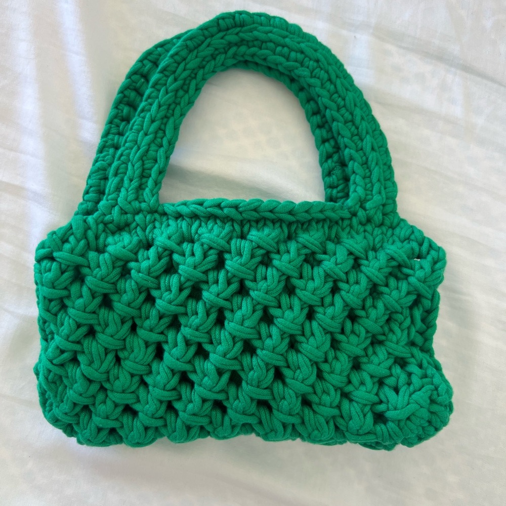 Green Crochet Bag